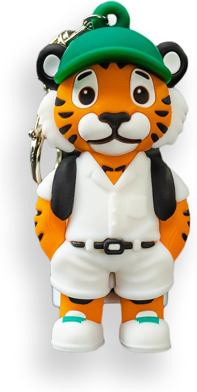 Tiger Caddy Golf Tee Holder, Includes 8 Golf Tees, Fun Golf Accessories for Men and Women, Stylish Golf Bag Accessory and Golf Gift