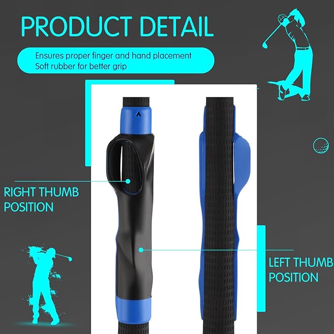 4 Pcs Golf Grip Trainer, Golf Training Aid Swing Trainers Club Grips Accessories for Golfer Enhance Strength Hand Position and Swing Technique, Unique Gift for Golfing Enthusiasts