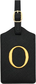 Luggage Tag PU Leather for Suitcase Baggage Handbag Travel Bag Label Suitcase Tag Label Tag w. Name Card & Privacy Cover (O)