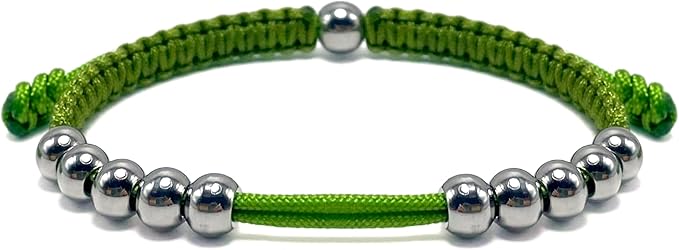LAMIBEE Golf Stainless Steel 10 Beads Score Counter Bracelet, Golf Stroke Count Bracelet, Resizable and Easy to Adjust Golf Round Scoring Tracker, Durable and Stylish Golf Accessory