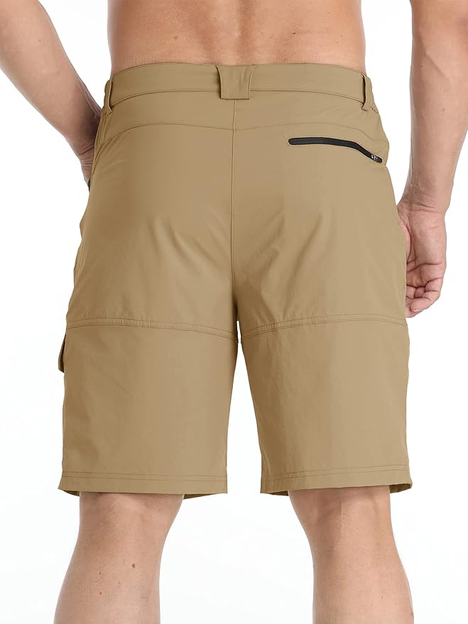 TACVASEN Men's Summer Outdoor Shorts Quick Dry Cargo Casual Work Hiking Shorts (NO Belt)