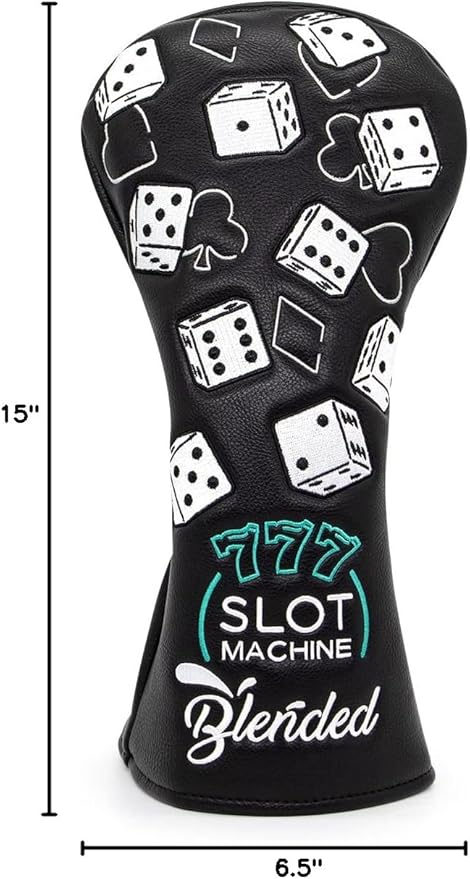 Golf Club Covers Lucky 777 Blade Putter Headcover Golf Driver Covers Fairway Wood Headcover Hybrid Head Cover Blade Putter Cover Leather 3 Wood Headcovers Golf Headcovers for All Brand