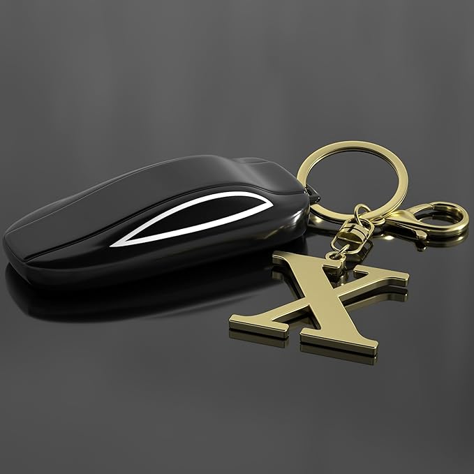 Stainless Steel Gold Letter A-Z Keychain for Women Men, Initial Letter Pendant with Key Ring, Charms for Key Backpack Bag