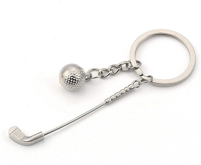 Mini Cute Golf Keychain Golf Ball Key Ring Birthday Christmas Gifts for Men Women Boys Girls