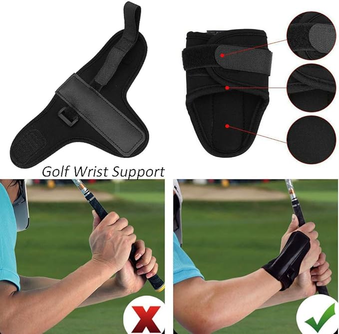 Amy Sport Golf Swing Training Aid Wrist Hinge Adjustable Arm Band with Hanger Smartball Connection Band for Correction, Men Women Ball Between Arms Practice Tool