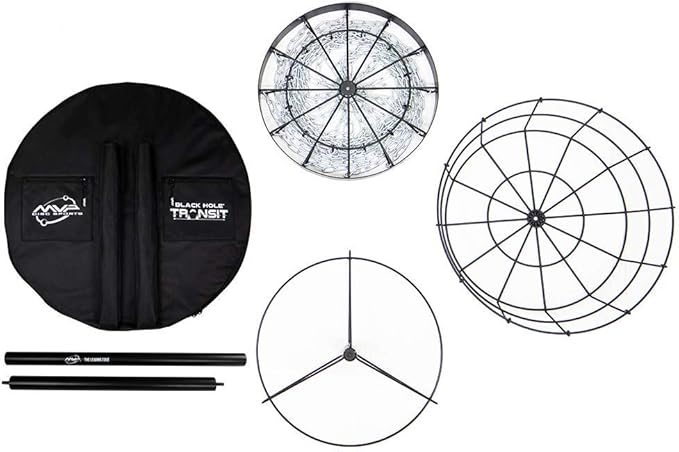 MVP Disc Sports Black Hole Lite 24-Chain Disc Golf Basket with Transit Bag