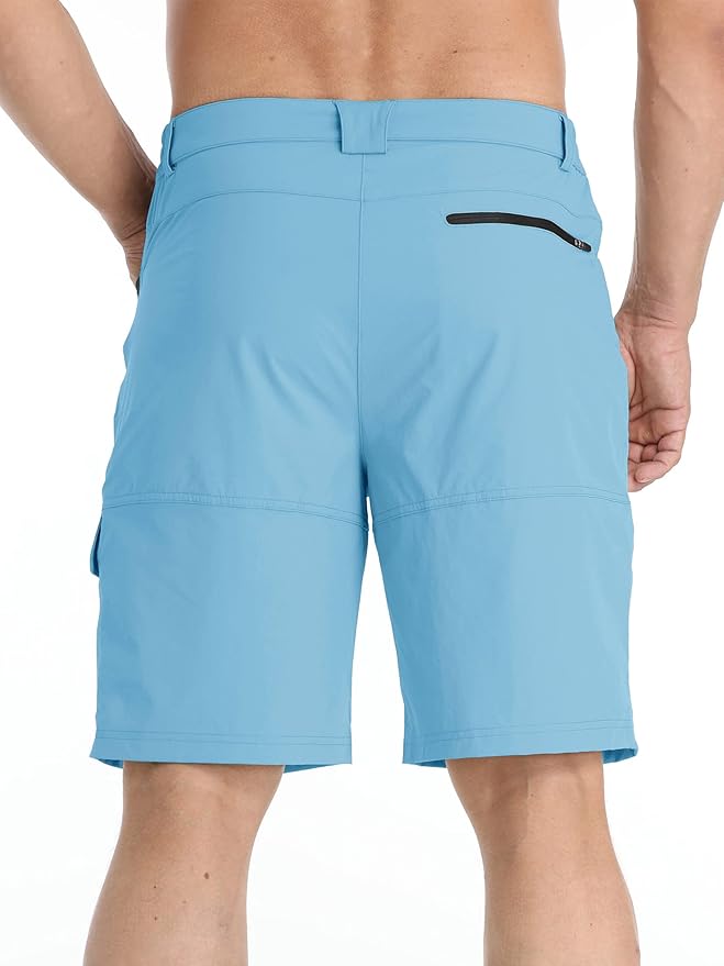 TACVASEN Men's Summer Outdoor Shorts Quick Dry Cargo Casual Work Hiking Shorts (NO Belt)