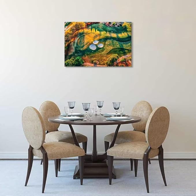 Florida Regatta Bay Golf Course Wall Art for Living Room Bedroom Bathroom Home Decorations Florida Golf Course Picture Poster Framed Artwork Canvas Prints Ready to Hang(12''H x 16''W)