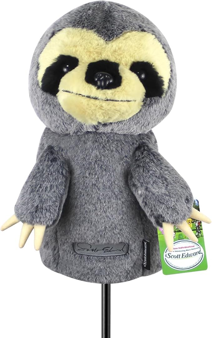 Scott Edward Golf Club Cover Fit Well for Driver or Fairway Wood Golf Club, Funny Cute Animal Design Soft Functional Golf Headcover Stylish Protection for Your Clubs for Men and Women