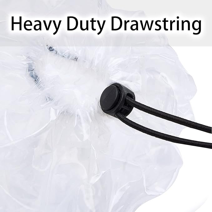 2 Pack Golf Bag Cover, 31x62 inches Extra Large Clear Drawstring Dust Covers Plastic Storage Bags, Good for Household Organizing Reusable