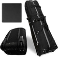 CaddyDaddy First Class Military Grade Ballistic Nylon Travel Cover with EVA Dense Foam Top Padding 2 Year Full Replacement Coverage Self Standing Base XL Wheels Case for Transporting Clubs on Airlines