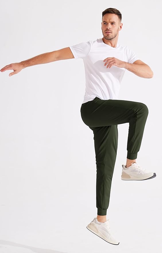 Libin Men's Golf Pants Joggers Lightweight 3 Pockets Slim Fit Soft Stretchy Tapered Work Dress Athletic
