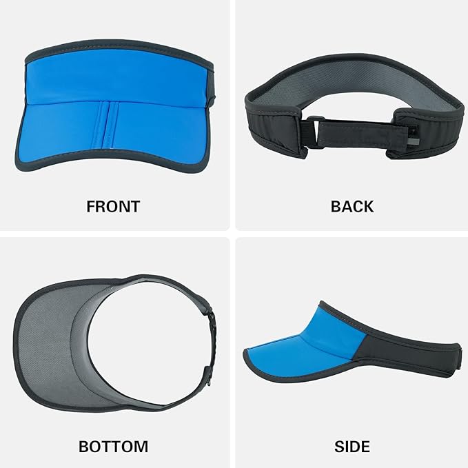 HH HOFNEN Sports Sun Visor Hats Men Women Foldable Brim Lightweight Packable Adjustable Visor Caps Running Golf Tennis