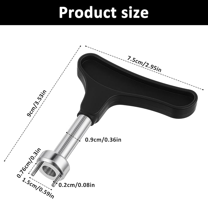 Stainless Steel Golf Shoe Spikes Wrench, Golf Spike Removal Tool, Golfs Ball Spike Replacement Tool with Comfortable Grip