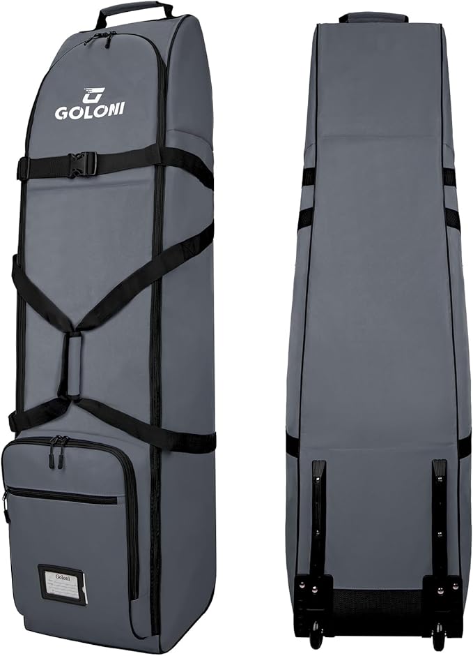 Goloni Golf Travel Bag with Wheels, Golf Travel Case for Airlines, 900D Heavy Duty Oxford Wear-Resistant Soft-Sided
