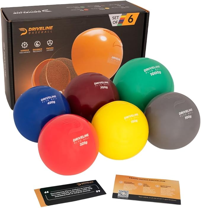 Driveline Baseball PlyoCare Balls - Weighted Pitching Training Balls + Free 16-Week Program
