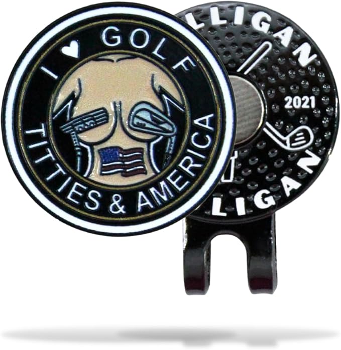 Funny Golf Ball Marker + Premium Magnetic Hat Clip | Unique Gift for Men & Women Golfers | Hilarious Golf Accessory for Any Golfer | NEW Designs!