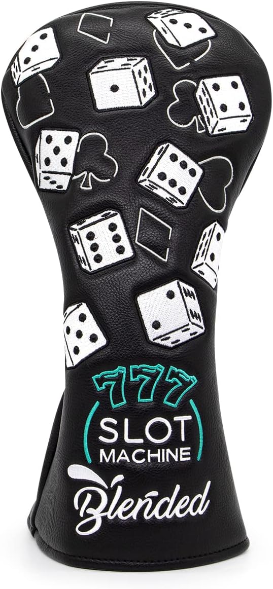 Golf Club Covers Lucky 777 Blade Putter Headcover Golf Driver Covers Fairway Wood Headcover Hybrid Head Cover Blade Putter Cover Leather 3 Wood Headcovers Golf Headcovers for All Brand
