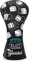 Golf Club Covers Lucky 777 Blade Putter Headcover Golf Driver Covers Fairway Wood Headcover Hybrid Head Cover Blade Putter Cover Leather 3 Wood Headcovers Golf Headcovers for All Brand