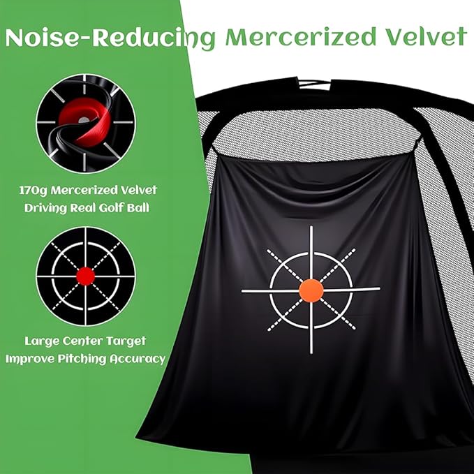 Gagalileo Golf Net: Training for Teens Beginners with Target Portable Indoor Outdoor Hitting Practice