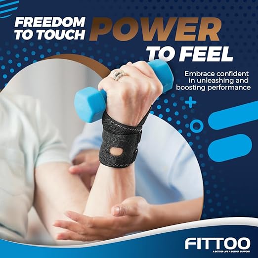 FITTOO Wrist Brace for TFCC Tears, Real Copper Infused TFCC Wrist Brace with Ring Pad for TFCC Tears, Ulnar Sided Wrist Pain, DRUJ Instability, Universal Size for Men & Women Left-M