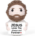 AICase Little Jesus Loves You Figures Christian Gifts, Faith Based Emotional Support Crochet Inspirational Religious Spiritual Baptism First Communion Decor Christmas Graduation Women Birthday