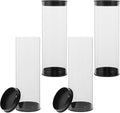 Homoyoyo 4pcs Plastic Golfs Ball Container Transparent Clear Tube Golf Ball Storage Case with Caps for Baseball Collectibles