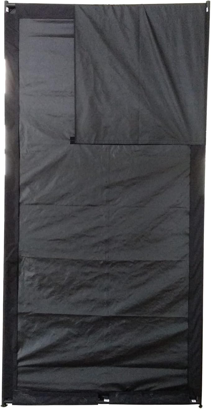 Golf Impact Screen Frame Enclosure Kit Set DIY Parabolic Screen Durable Fabric with Hook & Loop - Reinforced Black Border 9.8' H x 9.8'W x 4.9' D