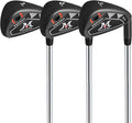 MAZEL Men Golf Iron Set (9PCS) or 1,2,3,4,5,6,7,8,9,Pitching Wedge,Sand Wedge with Steel Shafts for Right Handed Golfers