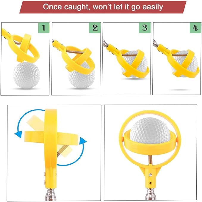 Golf Pickup Retriever Golf Pickup Ball Putter Grip Telescopic Grabber Sucker Retriever Scoop Accessories for Men Women
