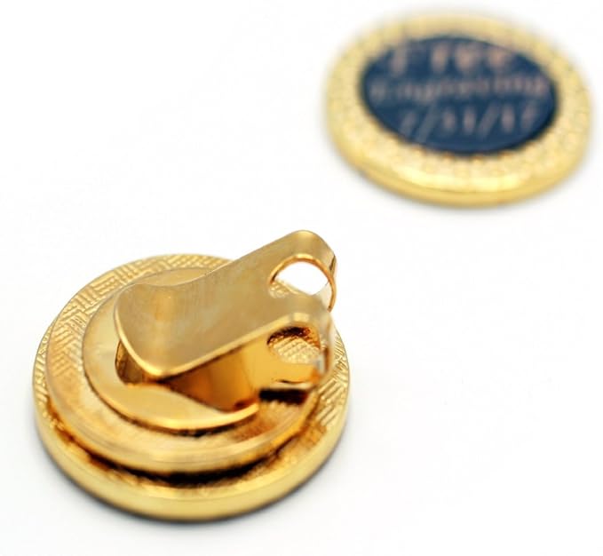 Free Engraving - 2 Sets of Golf Ball Markers with Hat Clip, Premium Golf Gifts for Men by Womens