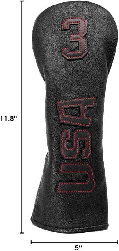 Golf Club Head Covers,USA Golf Driver Headcover Fariway Wood Covers Hybrid Head Covers 3 Wood Headcover Leather Golf Headcover with Number Tag for All Brand