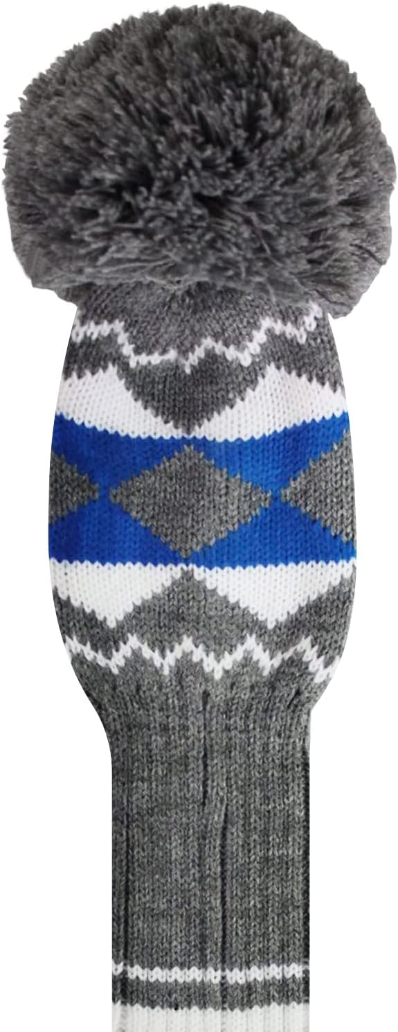 Scott Edward Knit Wood Golf Club Head Covers 4 Pieces Knitted Item Fit Over Well Driver Wood(460cc) Fairway Wood and Hybrid(UT)