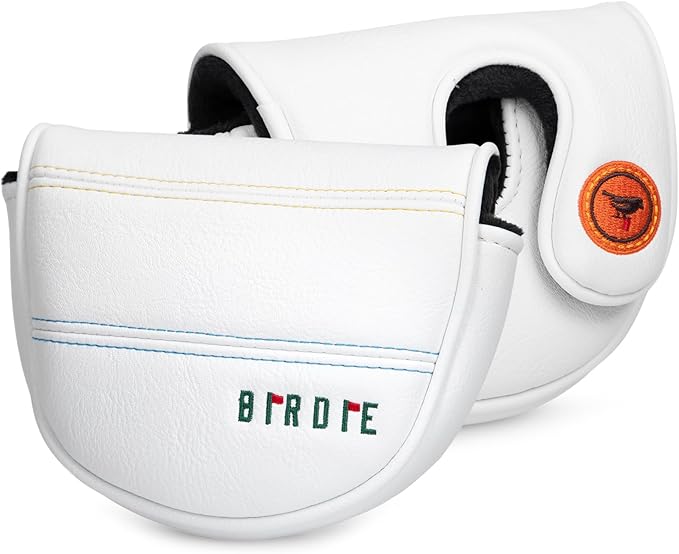 Golf Headcovers Elegant Embroidery Premium Leather Birdie Golf Driver Cover Fairway Hybrid Cover Blade Putter Cover Golf Mallet Putter Cover for OZ1 MEZZ 1 MEZZ1 MAX Putter