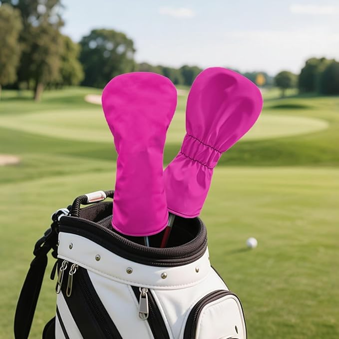 Golf Club Head Covers for Club Protective, Waterproof PU Leather Driver Fairway Wood Hybrid Head Cover