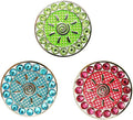 Myartte Golf Ball Markers Crystal Ball Markers Pack of 3