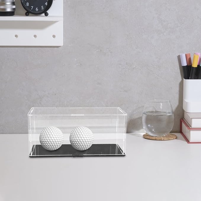 Golf Ball Display Case Acrylic Dustproof Holder Decorative Golf Ball Accessory for Household Memorabilia Storage
