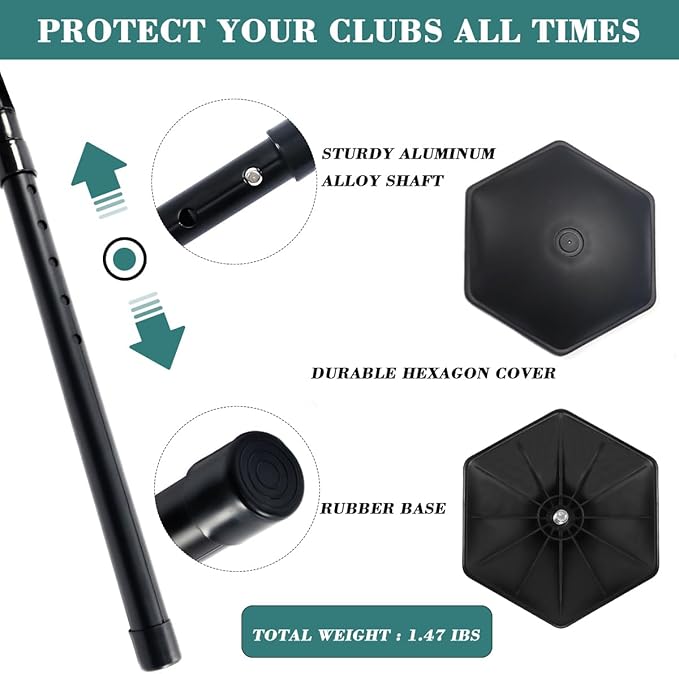 Golf Travel Bag Support Pole, Golf Travel Cover Protection System