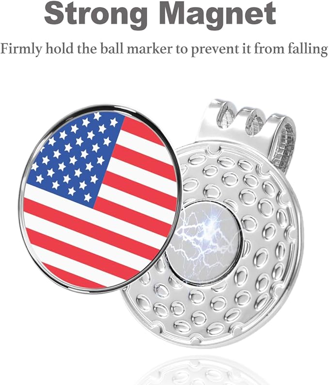 Personalized Golf Ball Marker Hat Clip – Custom Magnetic Ball Marker with Your Photo, Name, Logo or Initials – Unique Golf Gift for Men, Dad, Coach, Golfer