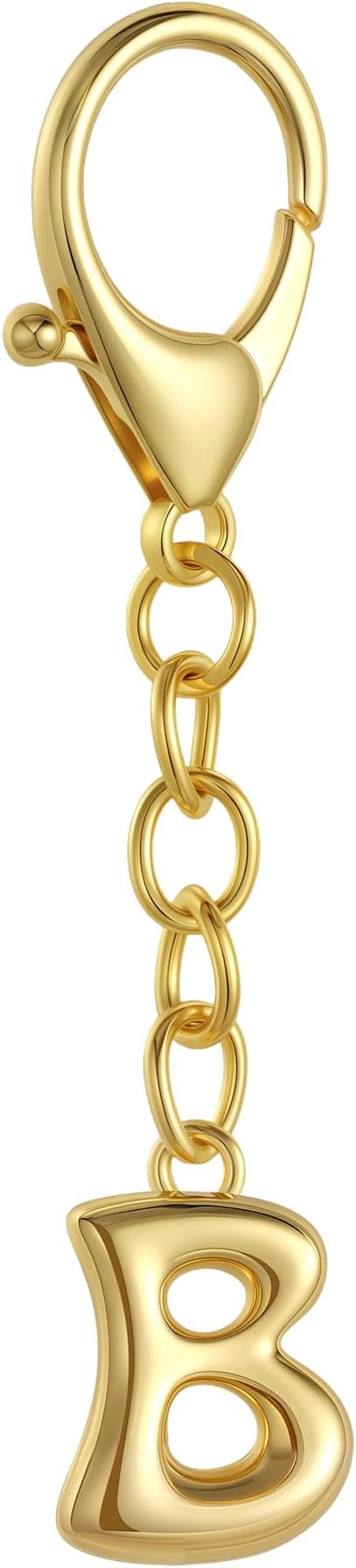 Bubble Gold Letter Bag Charms for Women, Cute Initial Keychain for Handbags, Purse Charms Birthday Christmas Gifts