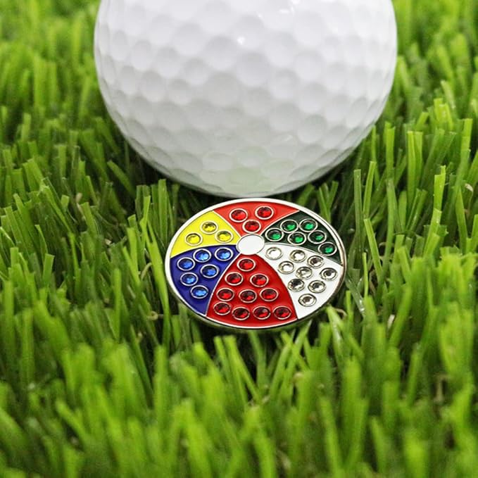 Lot of 10 Golf Ball Markers Assorted Patterns - Soft Enamel Technique