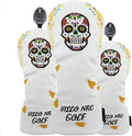 Golf Club Covers Set for Driver, Fairway, Hybrids, 3pcs Golf Headcovers Include Driver Headcover Fairway Wood Head Covers Hybrid Headcover, Premium PU Leather Golf Accessories Cover Set for Men