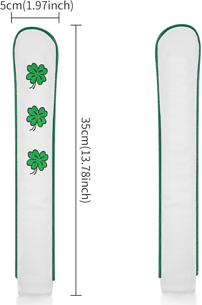 Golf Alignment Stick Cover Premium Leather Perfect Cover for Alignment Sticks Classic Blank Direction Rod Design Alignment Sticks Holder Golf Club Protector.