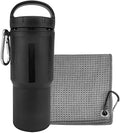 Golf Ball Cleaner Washer, Portable Cleaning Cup for Golf Ball with Towel - That can Quickly Clean Golf Balls During The Competition, Easy Attachment to Bag or Cart