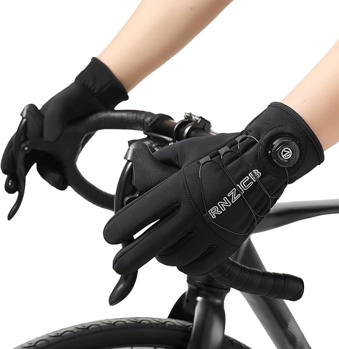 Men's Winter Gloves, Waterproof & Windproof -10°F Cycling Gloves for Women, Touch Screen Warm Gloves for Cycling Cold Weather, Driving Biking Running