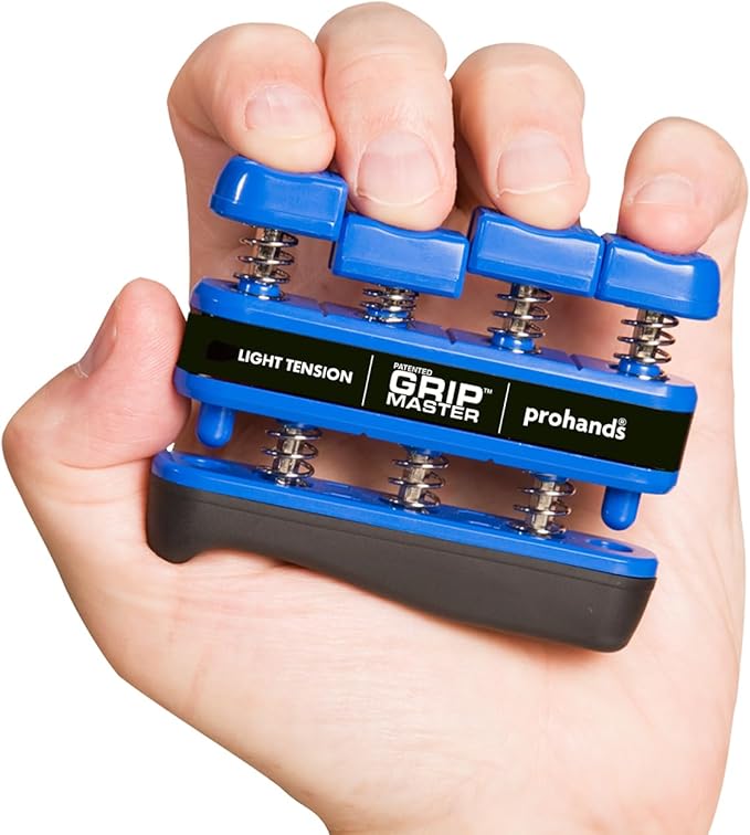 Prohands Gripmaster Hand Exerciser, Finger Exerciser (Hand Grip Strengthener), Spring-Loaded, Finger-Piston System, Isolate & Exercise Each Finger