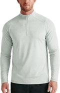 Zengjo Mens Quarter Zip Athletic Pullover Mid-Weight 1/4-Zip Running Workout Shirt Moisture Wicking