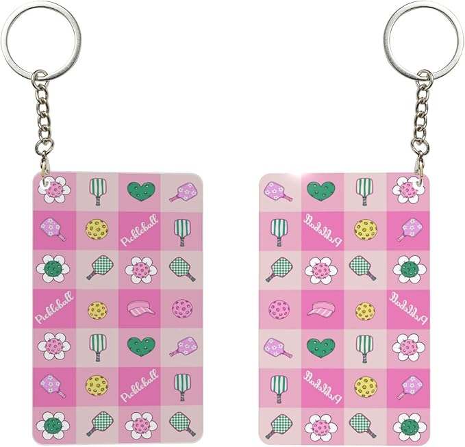 Keychain - Rectangular Acrylic Keychain Daily Key Ring Car Key Fob Holder 2X3 Inch