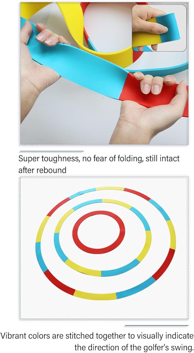 3Pcs Golf Putting Target Circle, Silicone Waterproof Portable Golf Chipping Target Rings for Training