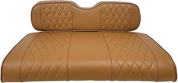 Huskey Parts Company 2PCS Brown Golf Cart Seat Cover for EZGO Valor/Freedom TXT 2014-2022, Marine Grade Vinyl, Custom Fit, Staple On…